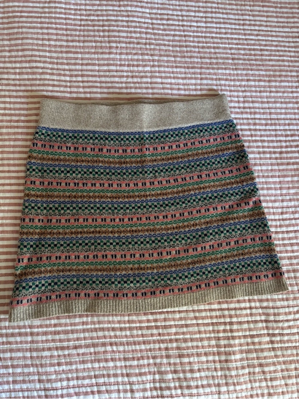 Madewell Striped Knit Mini Skirt
